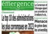 Gros Titres : Cameroun Press vous propose les Unes des journaux de ce Jeudi 03 Octobre 2024, présents dans les kiosques